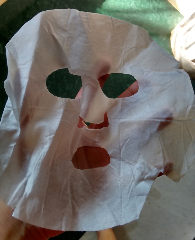 The mask after drying